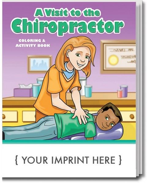 SC0414 A Visit to the Chiropractor Coloring and Activity Book With Custom Imprint